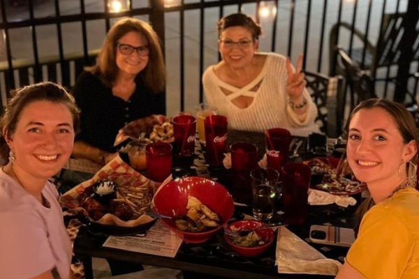 Guests on the patio in Columbia