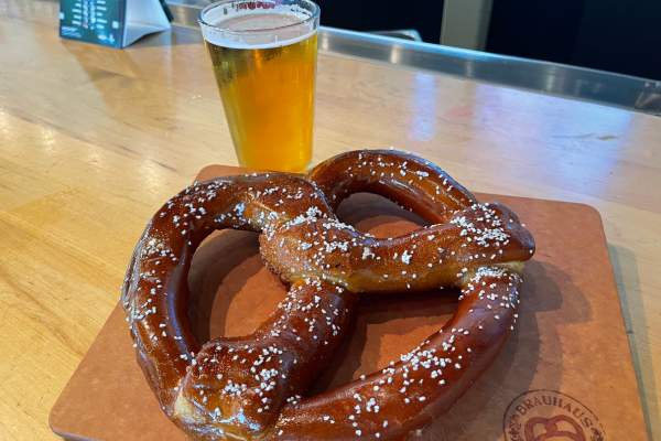Jumbo Pretzel and Beer