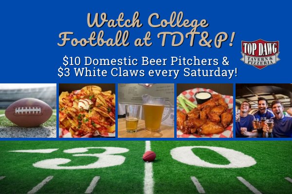 $10 Domestic Pitchers every Saturday and Sunday