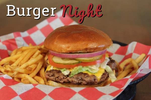 Enjoy $9 Tavern Burgers all day on Wednesdays